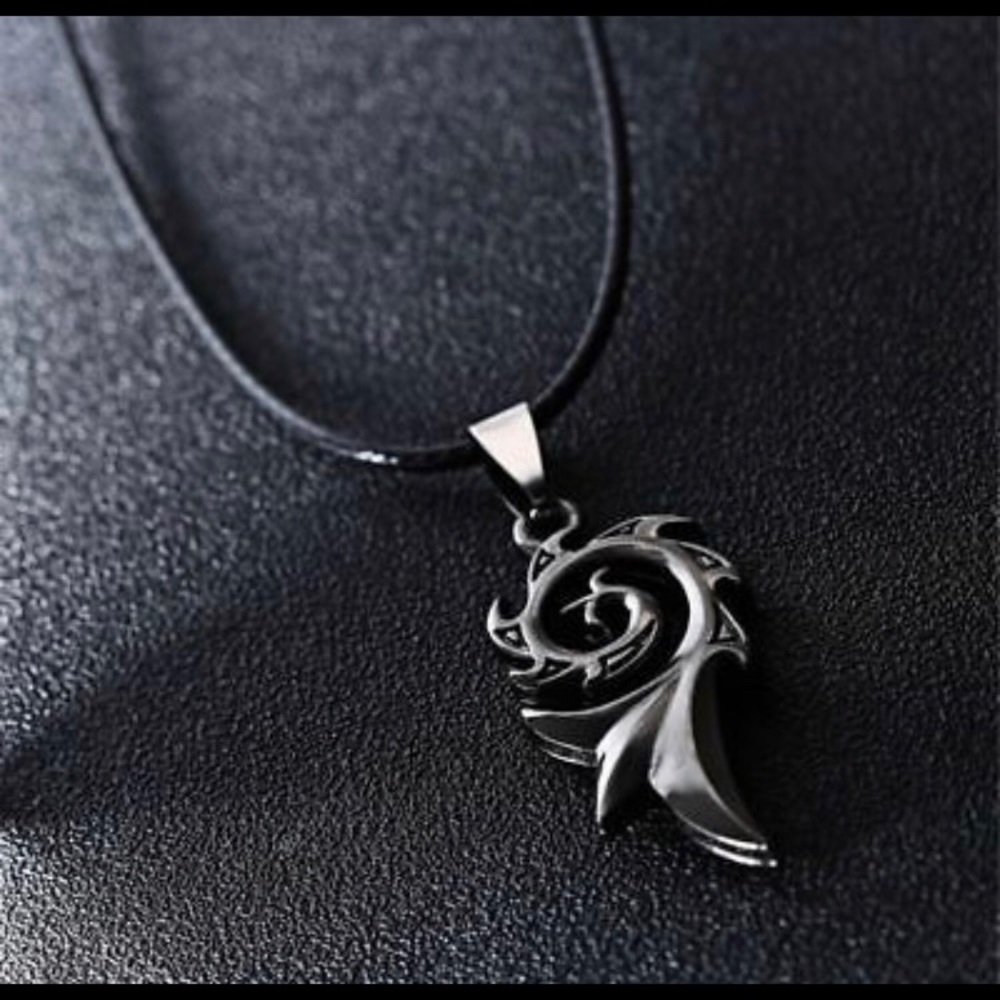 Men's Titanium Steel Flame Pendant Necklace NWT - Picture 2 of 6